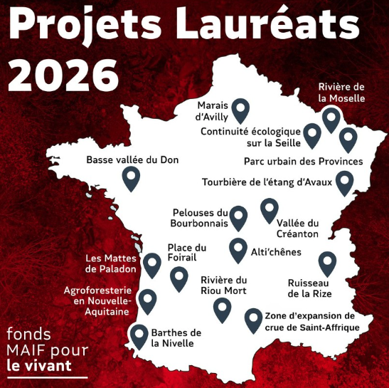 Quatre Conservatoires d&rsquo;espaces naturels parmi les lauréats 2026 de l’appel à projets «&nbsp;Fonds MAIF pour le vivant – Nature 2050